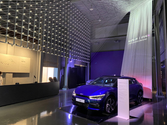 'EV6 언플러그드 그라운드 서울' 내 '헬로 EV6 존'. 장우진 기자